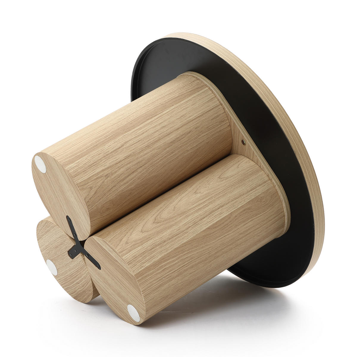 COUCHTISCH Rund in Naturholzoptik, Holz | Ø60 x H40 cm - Braun, Holzwerkstoff (60/60/40cm) - Hometopia