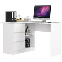 PÍSACÍ STOL rohový písací stol - biela, kompozitné drevo (85/124/77cm) - RAUMHIRSCH FURNITURE