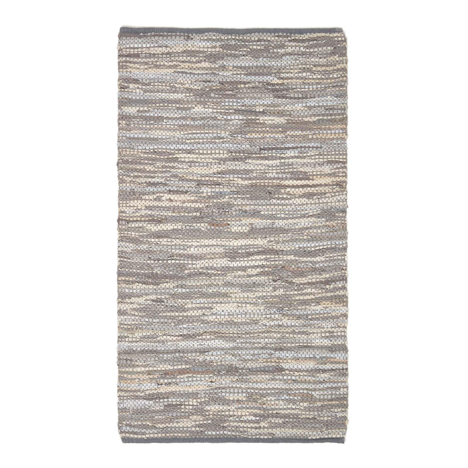 LEDERTEPPICH Denver gewebt 150/240 cm - Grau, Leder (150/240cm) - Homescapes