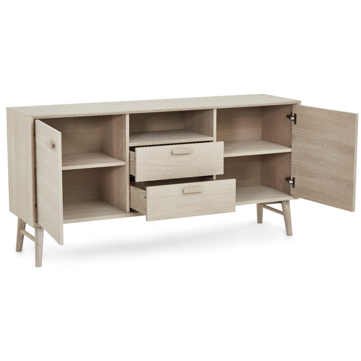 SIDEBOARD Eiche massiv - Eichefarben, Holz/Holzwerkstoff (160/79/42cm) - Furnhouse