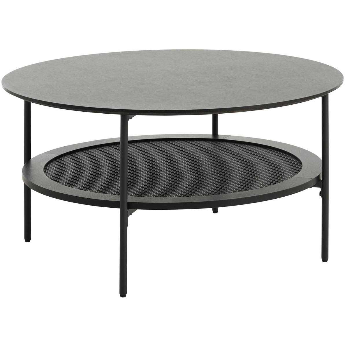KONFERENČNÍ stolek Mogest, černý dub, 80 cm - tmavě hnědá, kov/kompozitní dřevo (80/80/40cm) - Selsey
