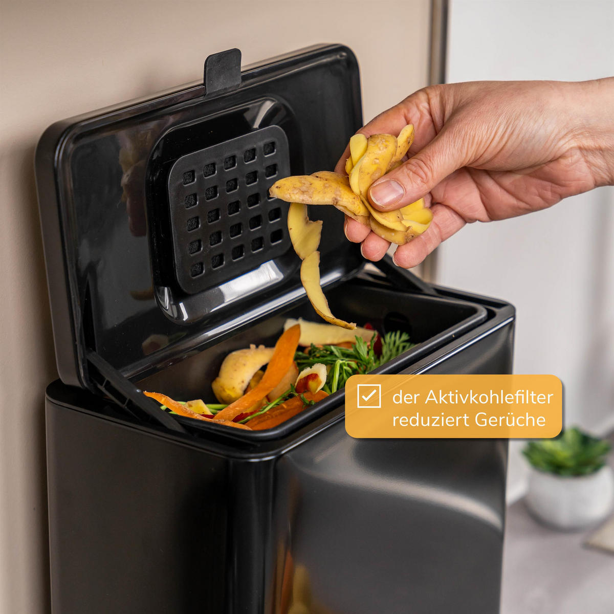 AKTIVKOHLEFILTER (10er Set) - Schwarz, Kunststoff (6/1/9cm) - eluno