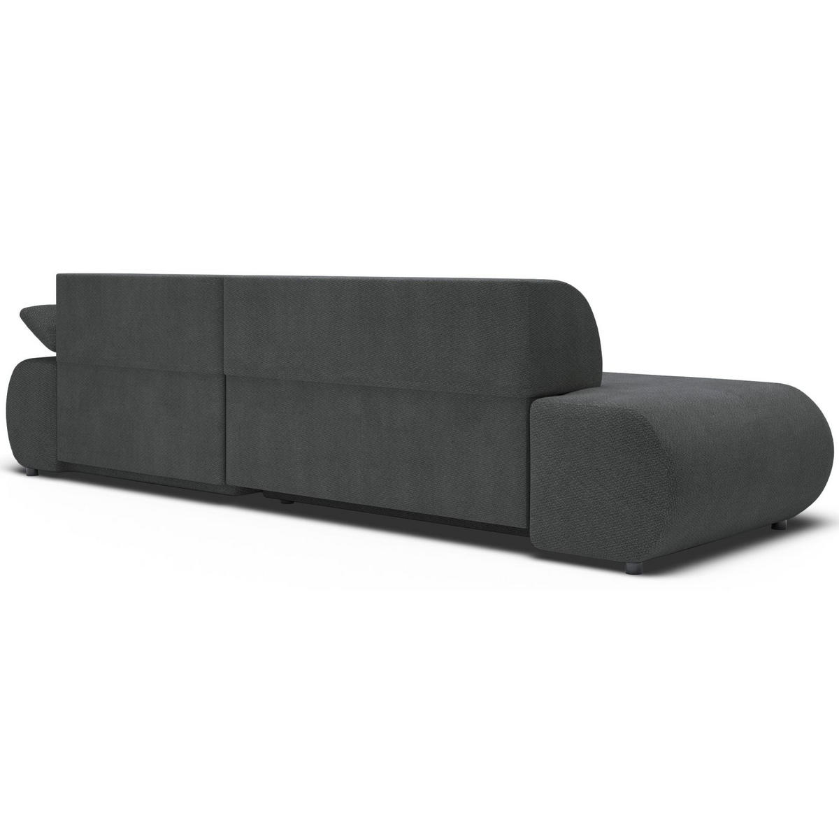 ECKSOFA Armone Graphit Chenille - Schwarz, Kunststoff/Textil (173.5/286cm) - Selsey