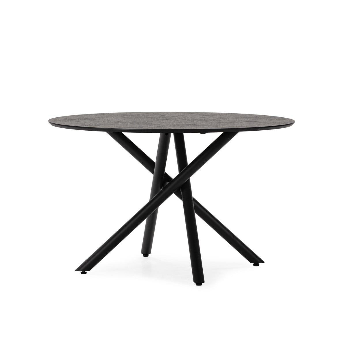 ESSTISCH mit Metallbeinen 120/76/120 cm - Eichefarben, Holzwerkstoff (126/120/76cm) - Calicosy