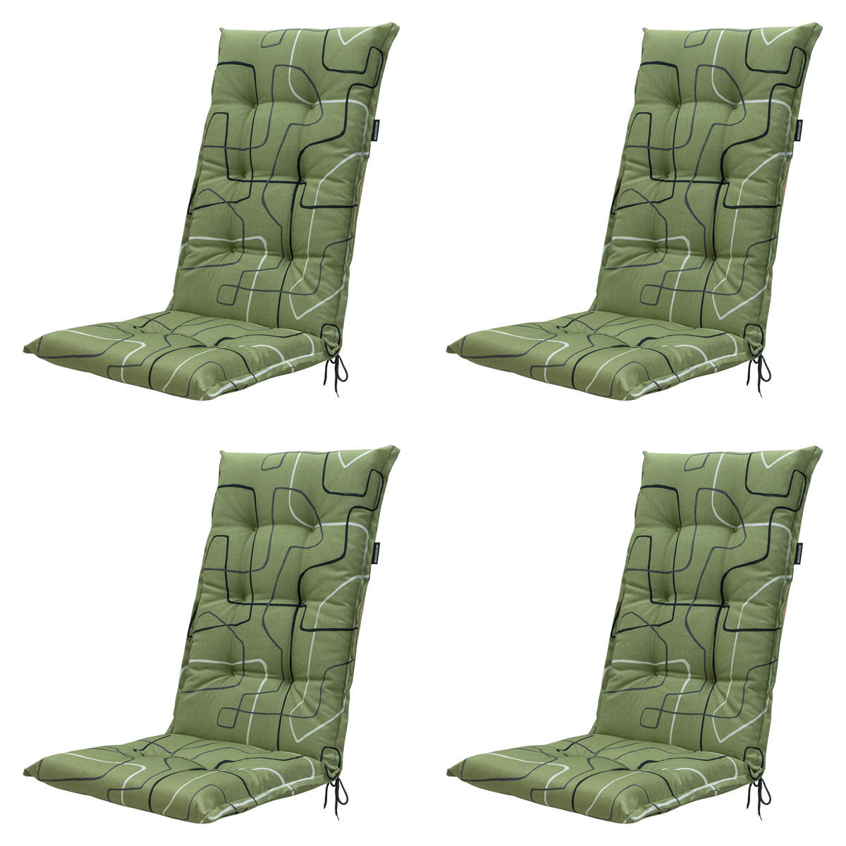 GARTENSTUHLKISSEN Joah 123/50 cm 4er-Set - Hellgrün, Textil (50/7/123cm) - Madison