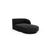 CHAISELONGUE rechts Miley aus Chenille-Stoff schwarz - Schwarz, Textil (90/70/156cm) - Micadoni