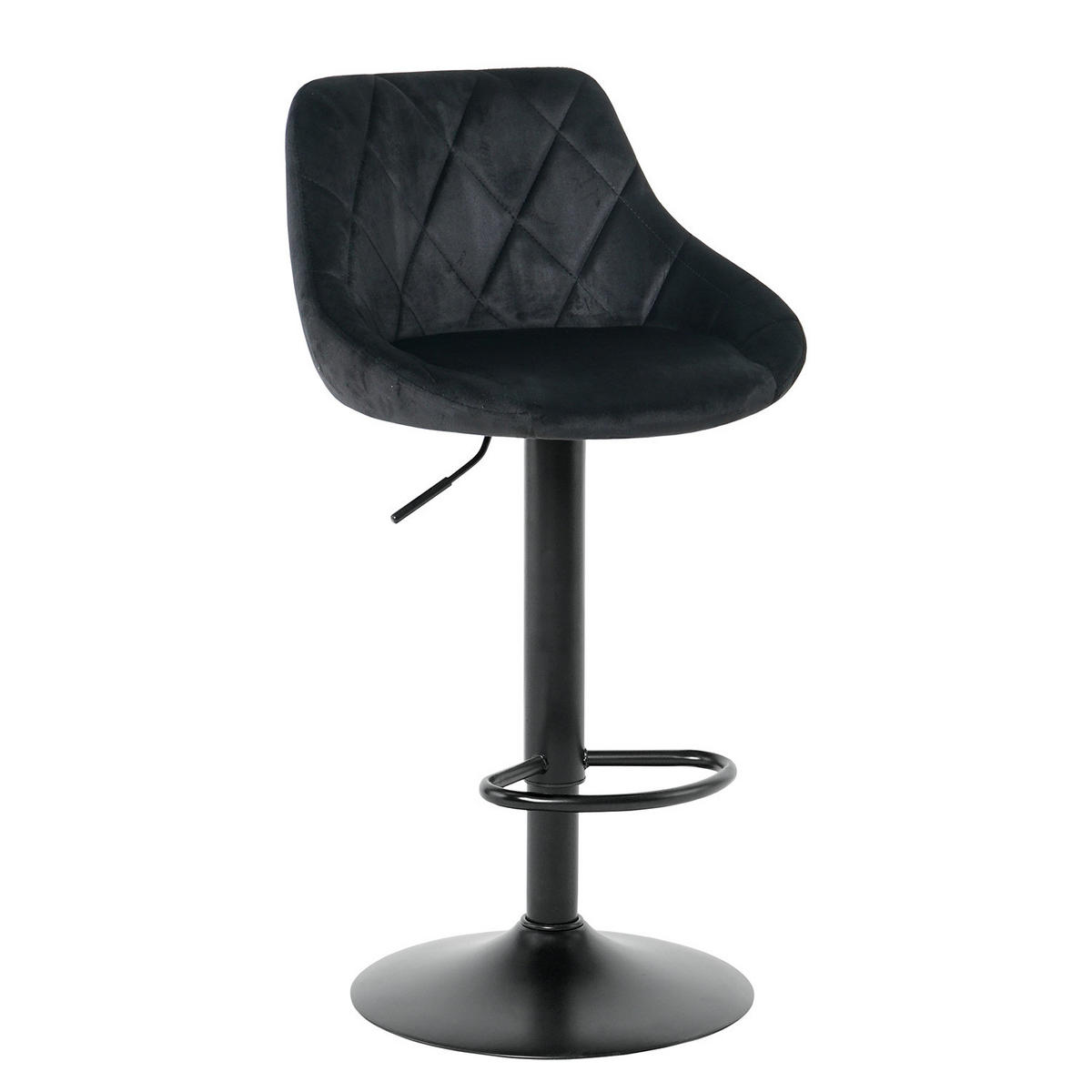 BARSTUHL - 2er-Set - Schwarz, Textil/Metall (46/83/49cm) - home24