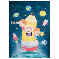 TEPPICH EMMA Blau 80/150 cm - Blau, Kunststoff (80/150cm) - Tapiso