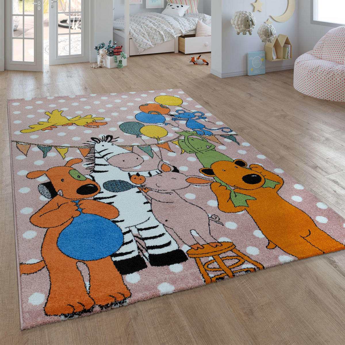 KINDERTEPPICH 140/200 LIEBEN SIEBEN 732 - Pink, Kunststoff (140/200cm)