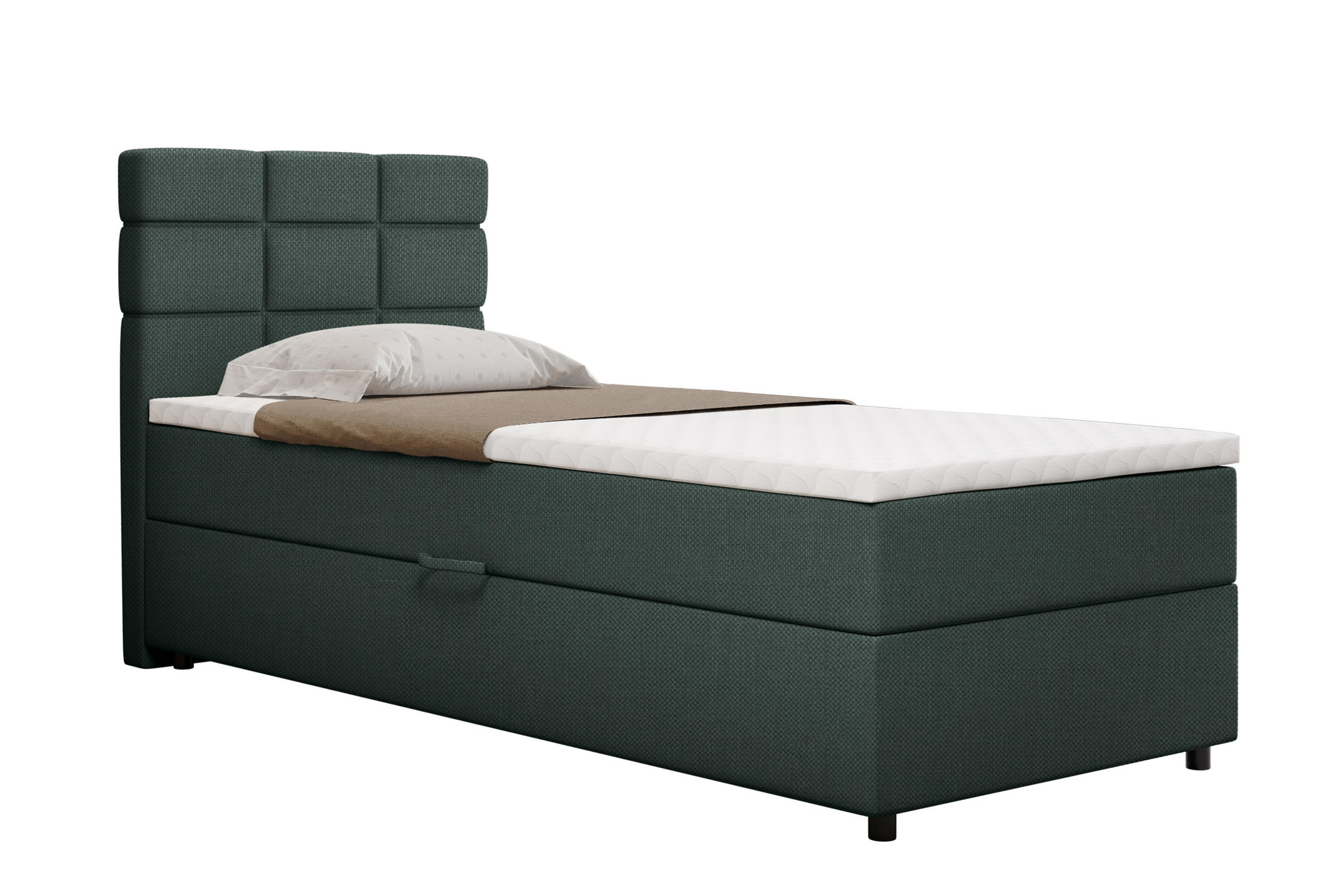 Homesy Boxbett Dunkelgrau 90x200 cm