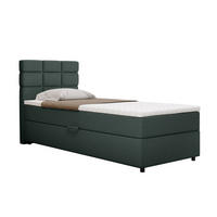 BOXBETT Reve 90 x 200 cm mit Bettkasten und Lattenrost ohne matratze - dunkelgrau - Dunkelgrau, Holz (90/200cm) - Homesy