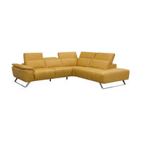 ECKSOFA Predator Echtleder Senfgelb - Gelb, Leder/Metall (270/230cm)