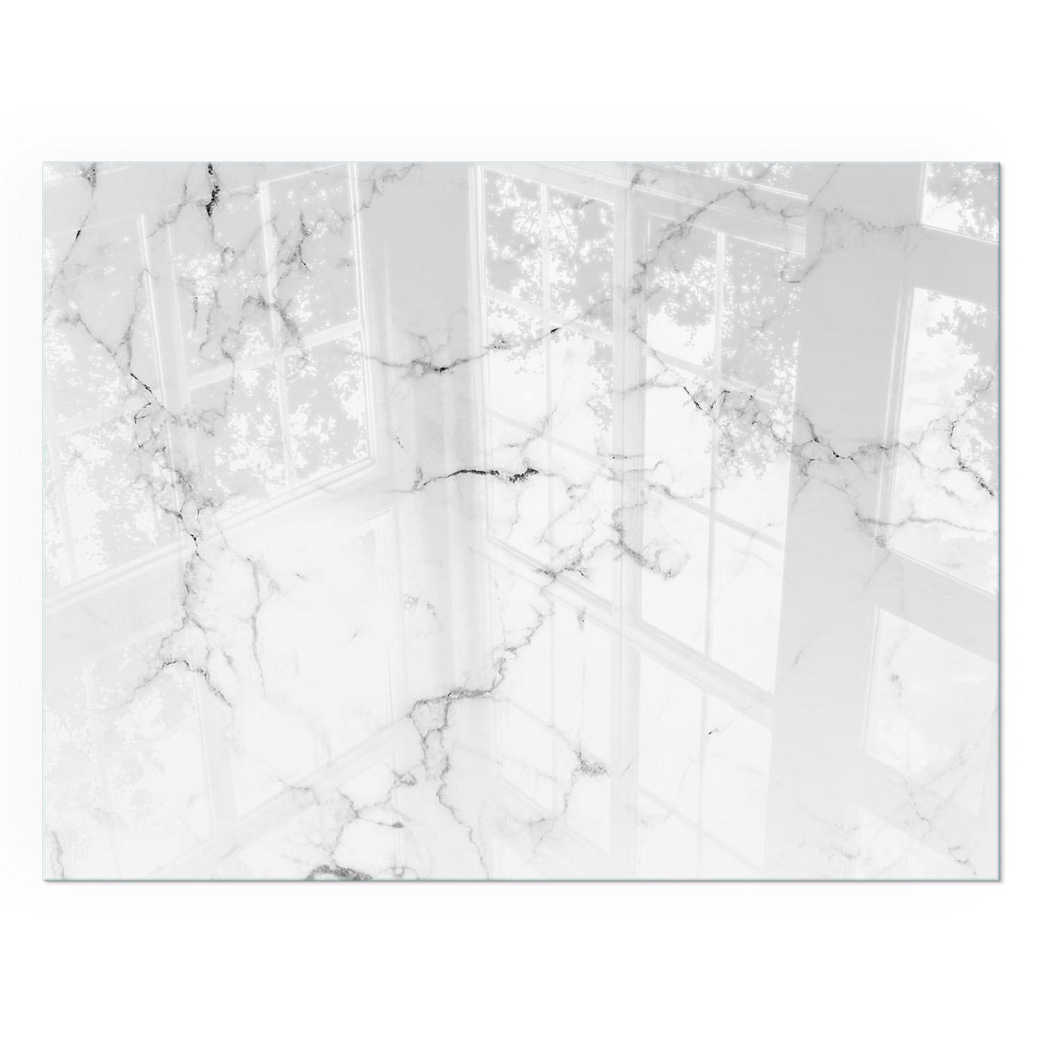 GLASPLATTE für Kamin 80x60 cm - Weiß, Glas (80/60/0.4cm) - TULUP