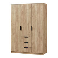 KLEIDERSCHRANK Eiselfing - Eichefarben, Holzwerkstoff (120/176/52cm) - [en.casa]