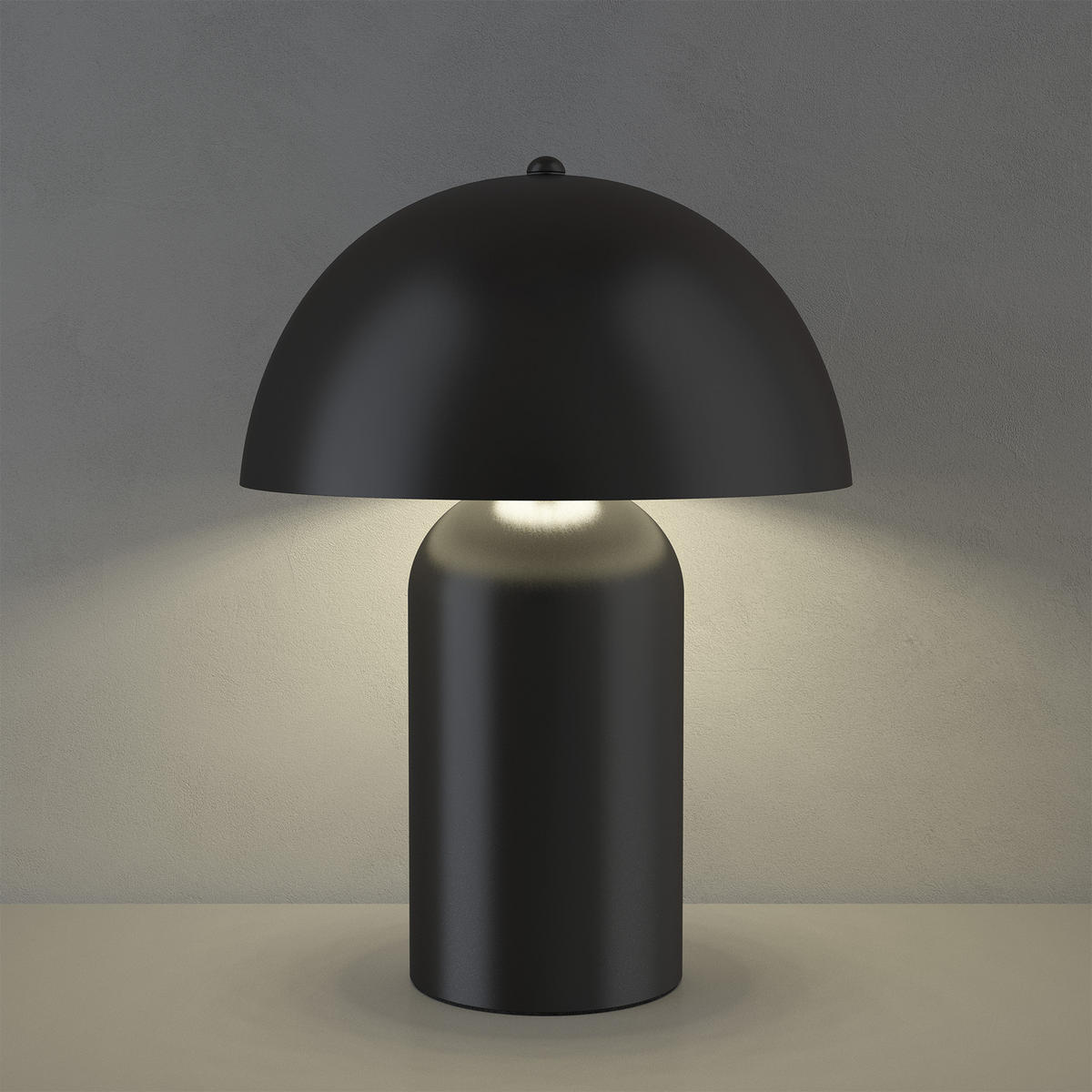 AKKU-TISCHLAMPE Kade,25 x 34 cm,schwarz - Schwarz, Metall (25/25/34cm) - tectake