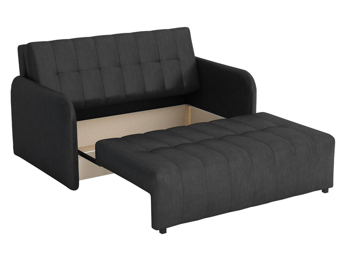 SCHLAFSOFA Viva Grand III - Schwarz/Naturfarben, Holz/Kunststoff (145/85/95cm) - MIRJAN24