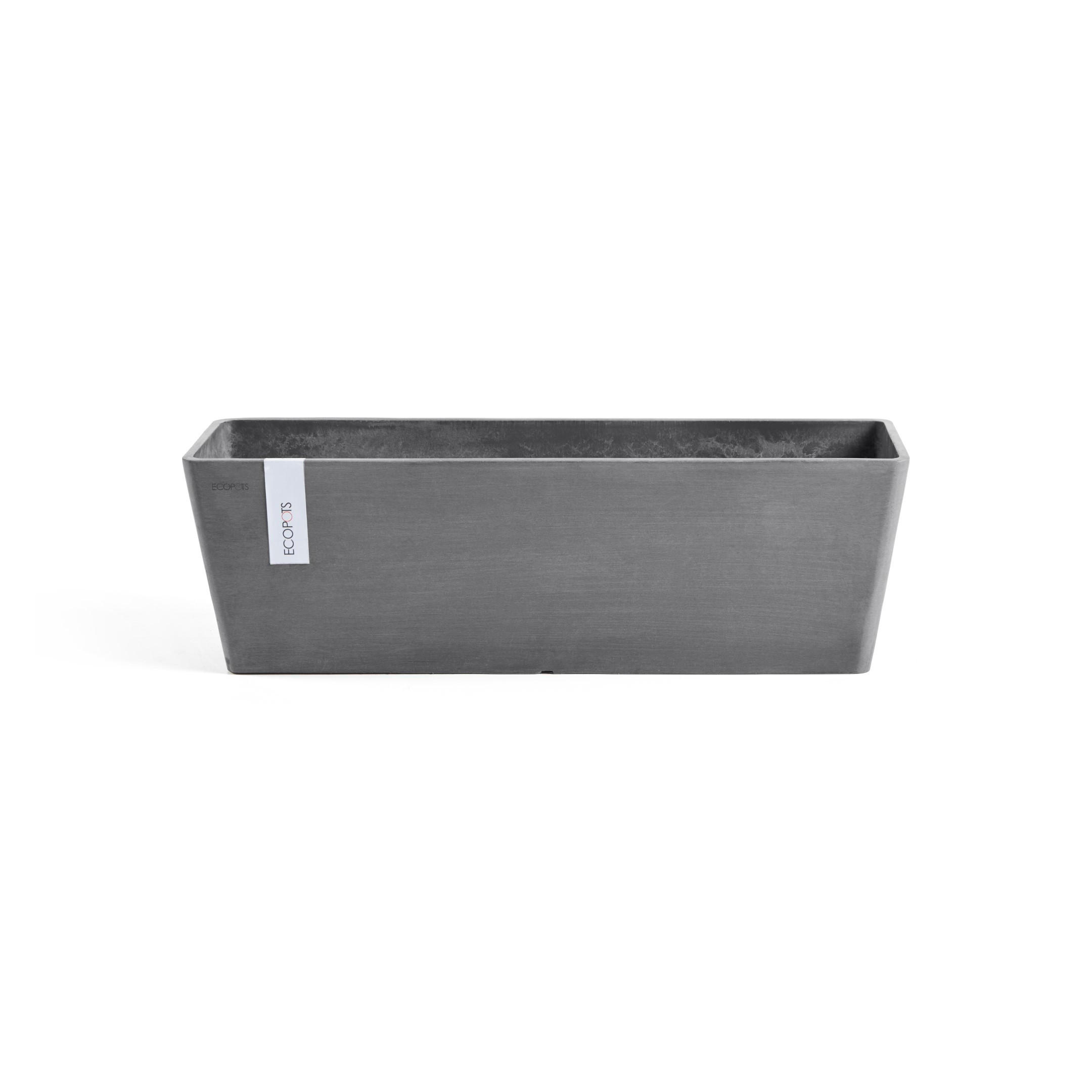 BLUMENTOPF mit Wasserreservoir Bruges 44,8/17/17,3 cm Grau - Grau, Kunststoff (44.8/17.3cm) - Ecopots