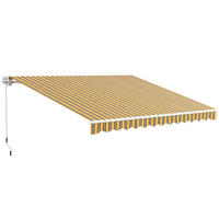 MARKISE Alu+Polyester Gelb+Grau - Gelb/Grau, Kunststoff/Metall (250/1/350cm) - Outsunny