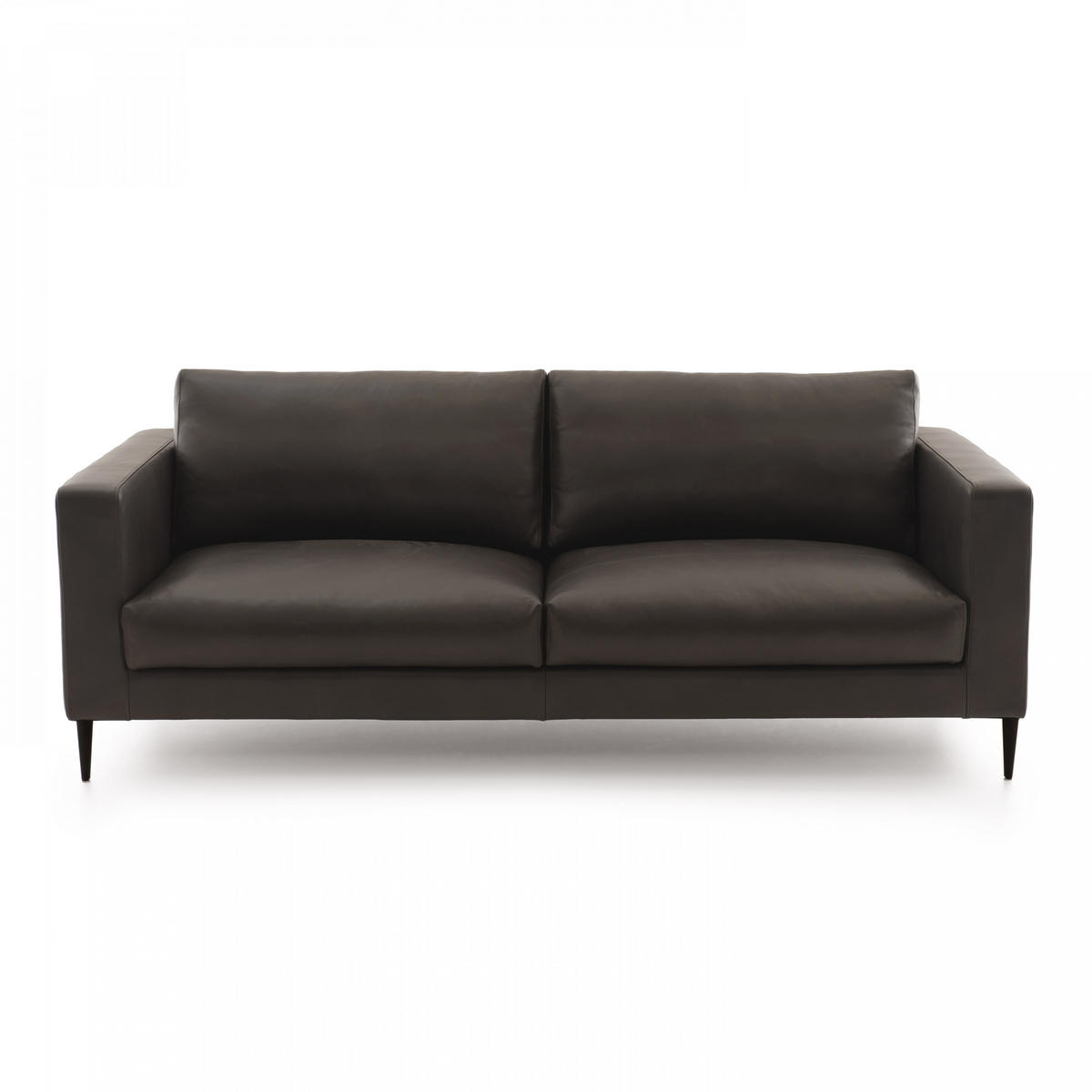 3-SITZER-SOFA, Leder, Schwarz - Schwarz, Leder (102/85/220cm) - Oviala