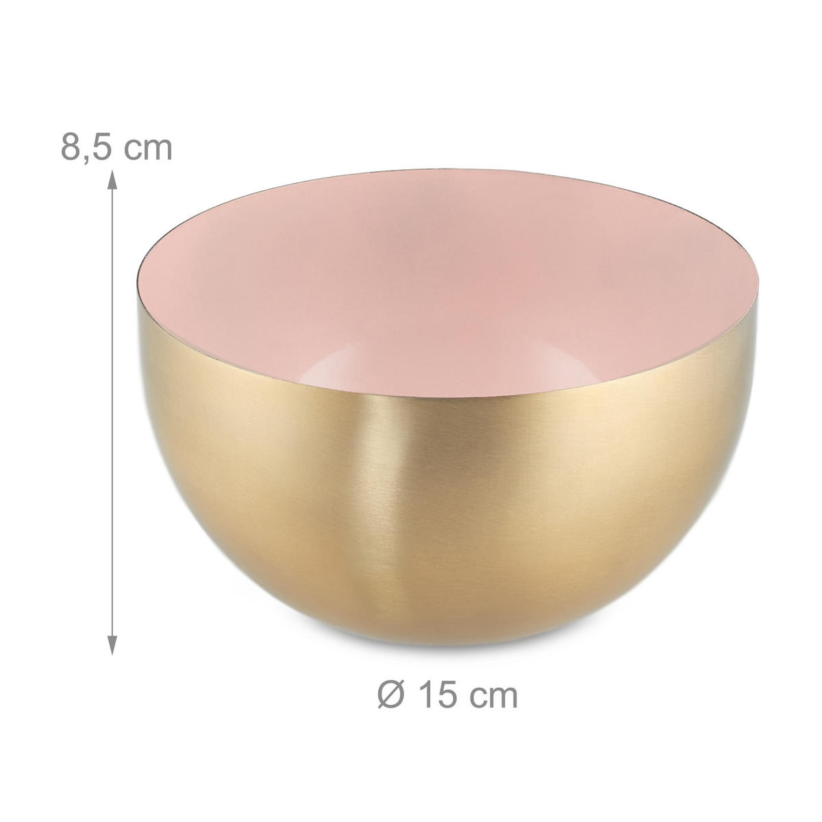 SALATSCHÜSSEL - Multicolor, Metall (15/15/8.5cm) - Relaxdays