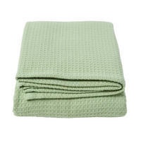 BIO-WOHNDECKE Waffelpiqué 230/230 cm - Grün, Textil (228/228cm) - Homescapes