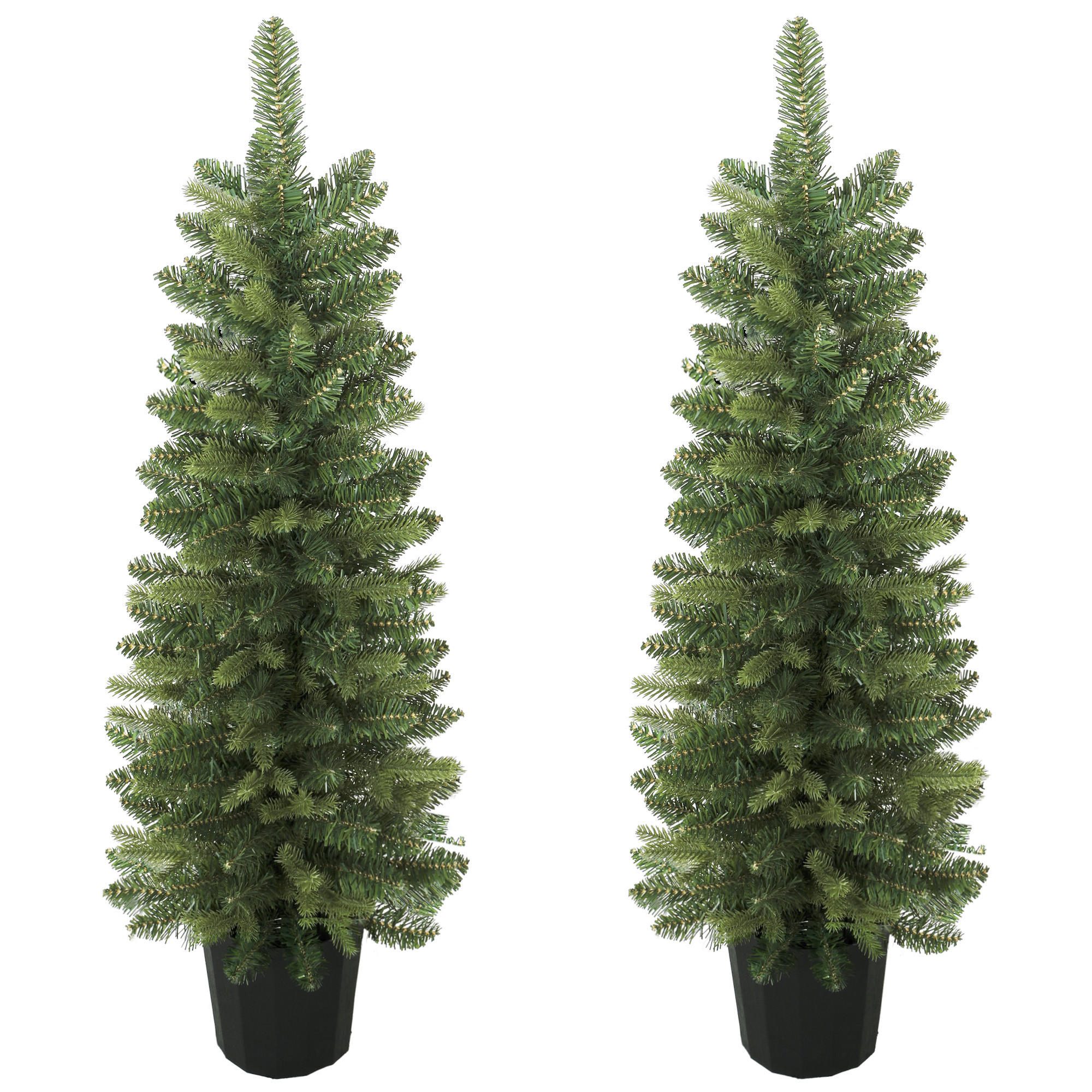 WEIHNACHTSBÄUME 2er Set PE Grün - Grün, Kunststoff (120cm) - HOMCOM