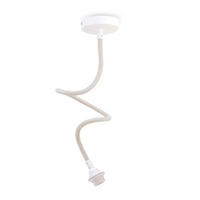 PENDELLEUCHTE TWIST 1 Flammig - Weiß, Naturmaterialien (90/12/90cm) - HOOPZI