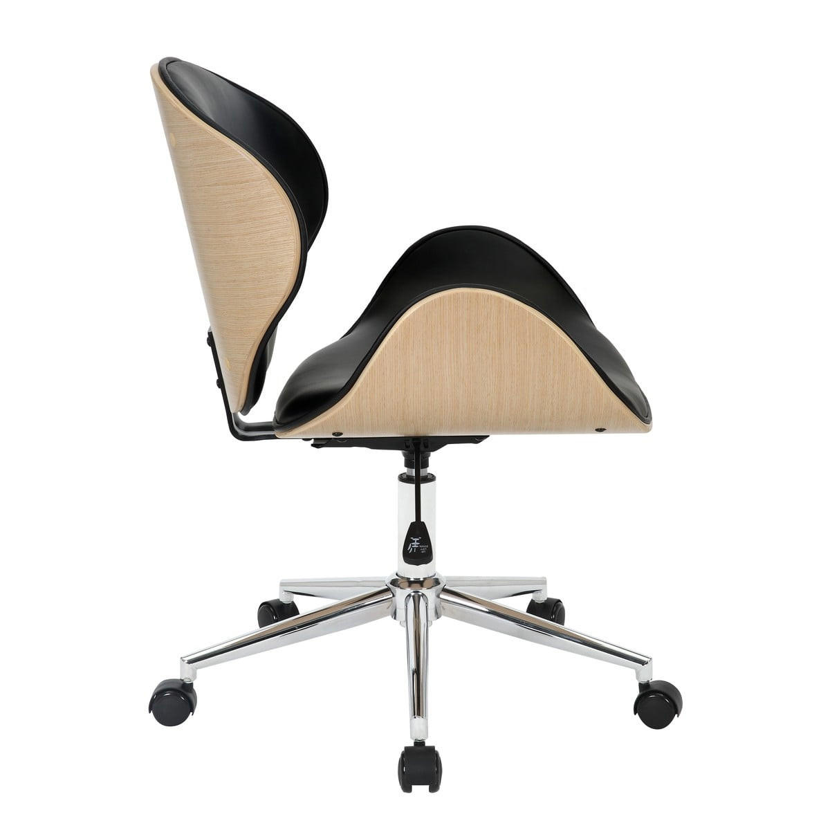 BÜROSTUHL mit Dekor in heller Nussbaumoptik H84 cm – HERCULE - Eschefarben, Textil (64/84/63cm) - Calicosy