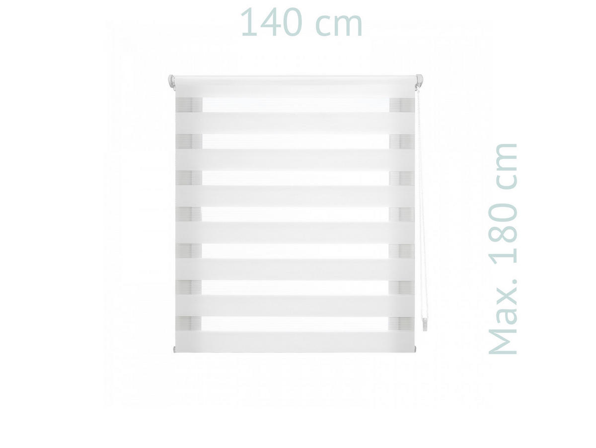 ROLLO Polyester Transluzent Cream 140x180 - Creme, Textil (140/180/1cm) - Purline