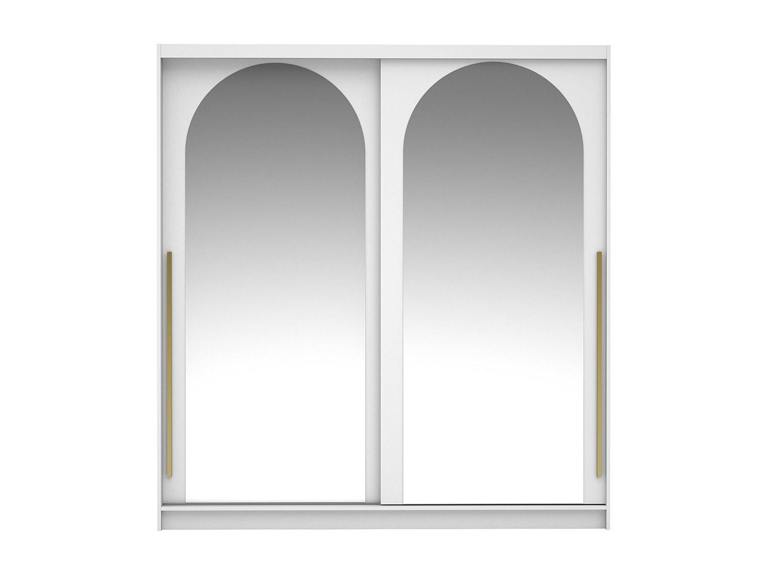 KLEIDERSCHRANK - 200 cm x 60 cm - Holz, Platte - Weiß ALVARENO - Weiß, Holz (200/215/60cm) - Vente-Unique