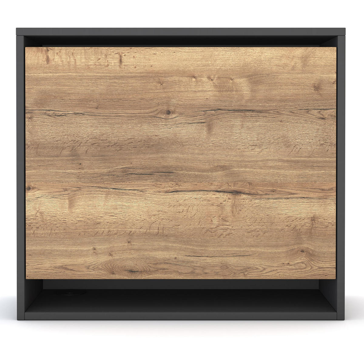 SEKRETÄR, Wandsekretär Wandsekretär Cubas Premium Schwarz - Schwarz, Holz (36/80/71.2cm) - ASSMANN