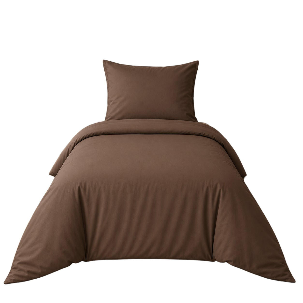 BETTWÄSCHE 2-teilig 135/200 cm UNI BRAUN - Braun, Textil (135/200cm) - ROLFNERS