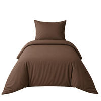 BETTWÄSCHE 2-teilig 135/200 cm UNI BRAUN - Braun, Textil (135/200cm) - ROLFNERS