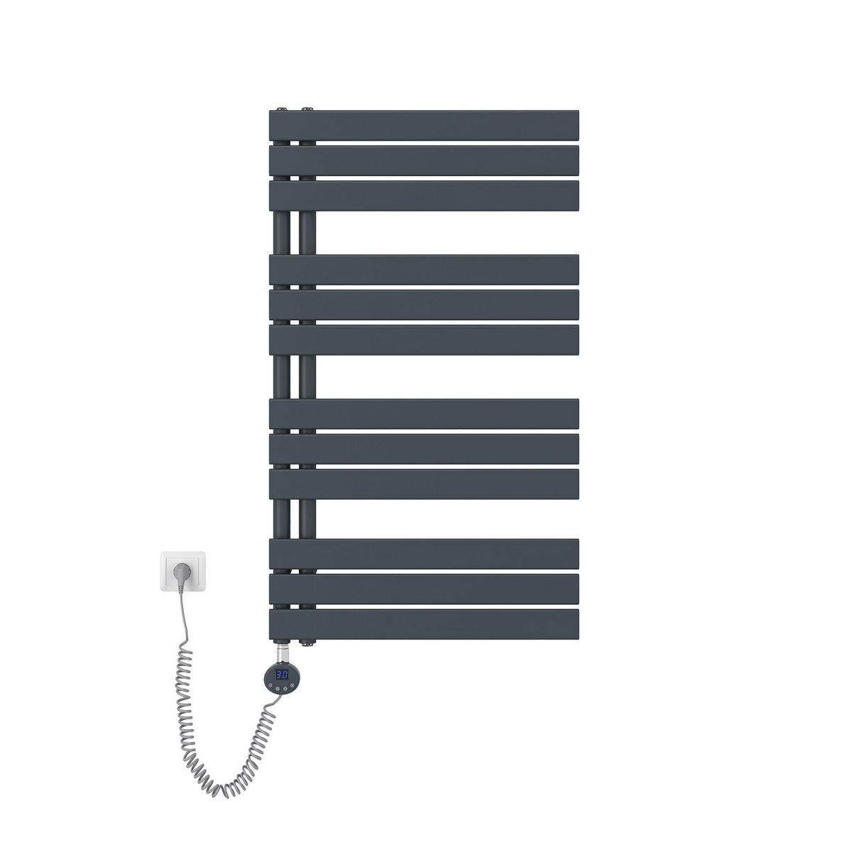 HEIZKÖRPER Elektrisch WLAN Thermostat Anthrazit 100/60 cm - Anthrazit, Metall (60/104.1/5.9cm) - EMKE