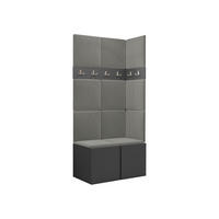GARDEROBEN-SET Orion I - Graphitfarben/Grau, Holzwerkstoff/Kunststoff (84/186/46cm) - MIRJAN24