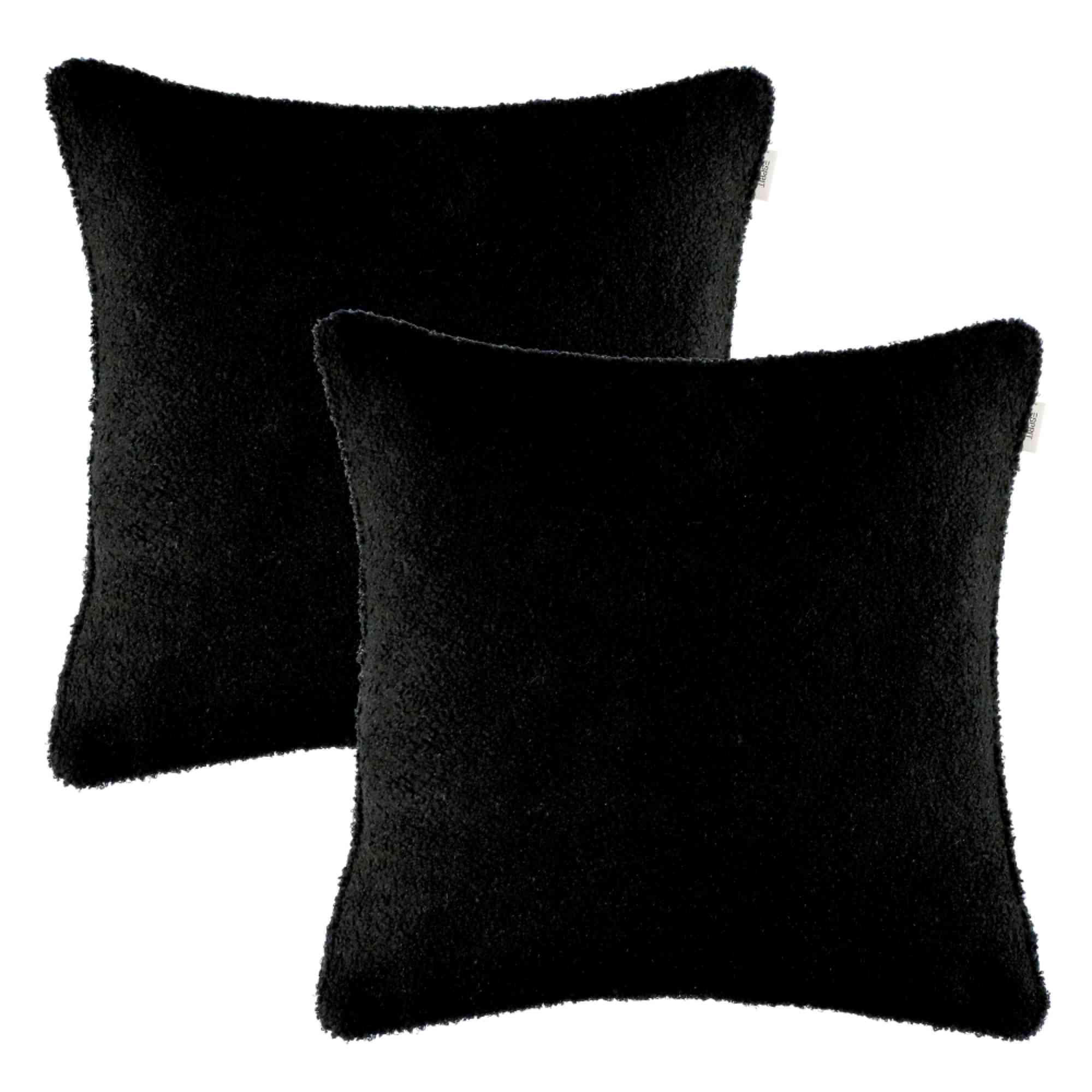 ZIERKISSENHÜLLE DEKOKISSENHÜLLE CUTE 2er Set - Schwarz, Textil (45/45cm) - Esprit