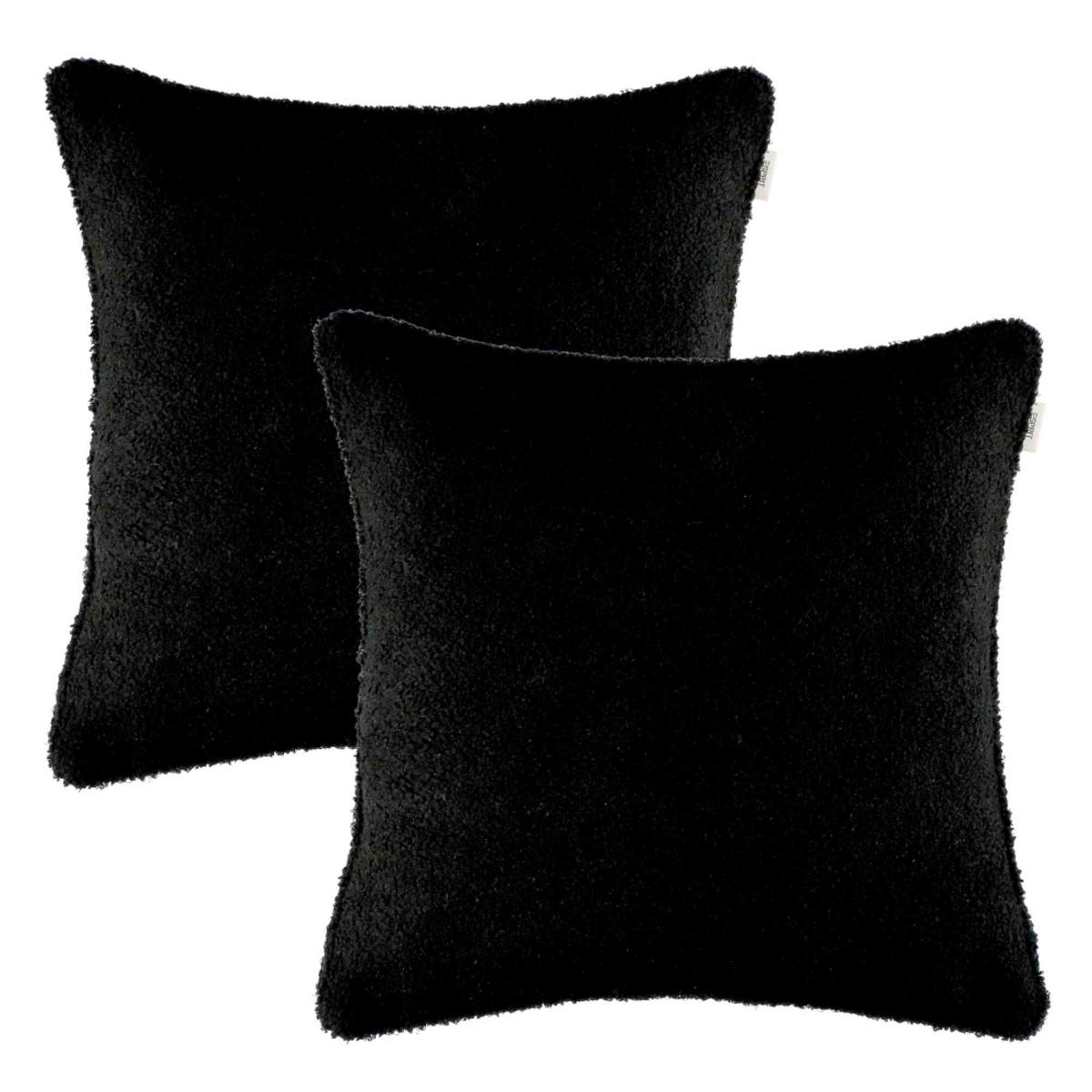 ZIERKISSENHÜLLE DEKOKISSENHÜLLE CUTE 2er Set - Schwarz, Textil (45/45cm) - Esprit