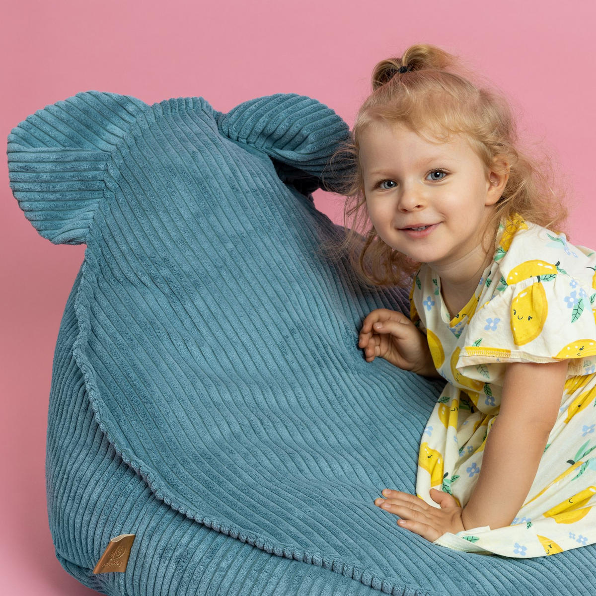 SITZSACK für Kinder, Bär, Aesthetic, Türkis - Türkis, Textil (58/50/67cm) - MeowBaby