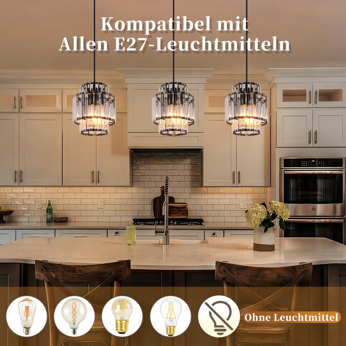 PENDELLEUCHTE Marenor 16/16/143 cm - Schwarz, Glas/Metall (16/16/143cm) - ZMH