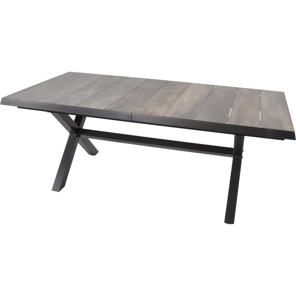 GARTENTISCH Castilla - Anthrazit - 204/102/77 cm - Dunkelgrau, Metall (204/102/77cm) - Lesli Living