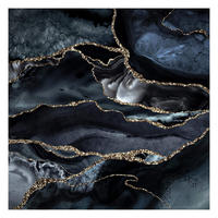 FOTOTAPETE Schwarz mit Glitzer Gold 240/240 cm - Schwarz, Papier (240/240cm) - Bilderwelten