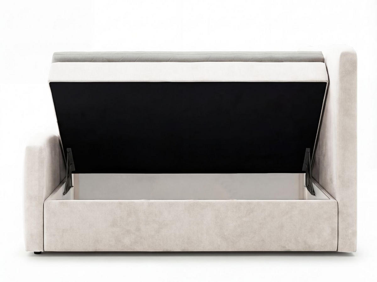 BOXBETT Campi 160x200 Creme - Creme, Holz/Textil (160/200cm) - Graingold