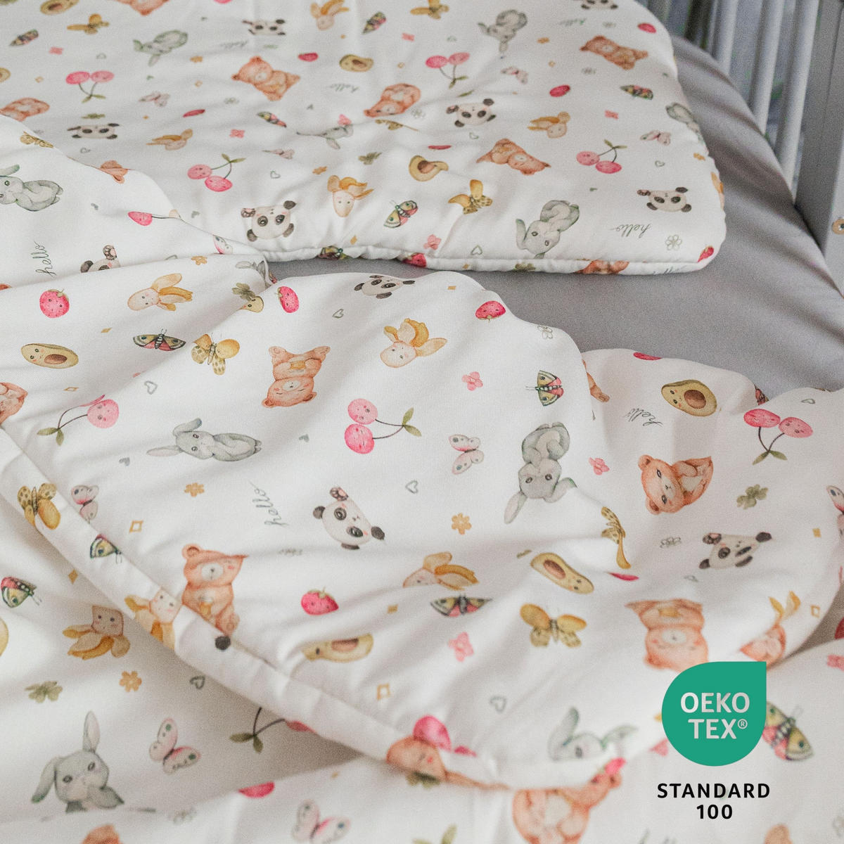 BAMBUSOVA posteljnina za dojenčke Candycute - bela, tekstil (75/75cm) - waldin