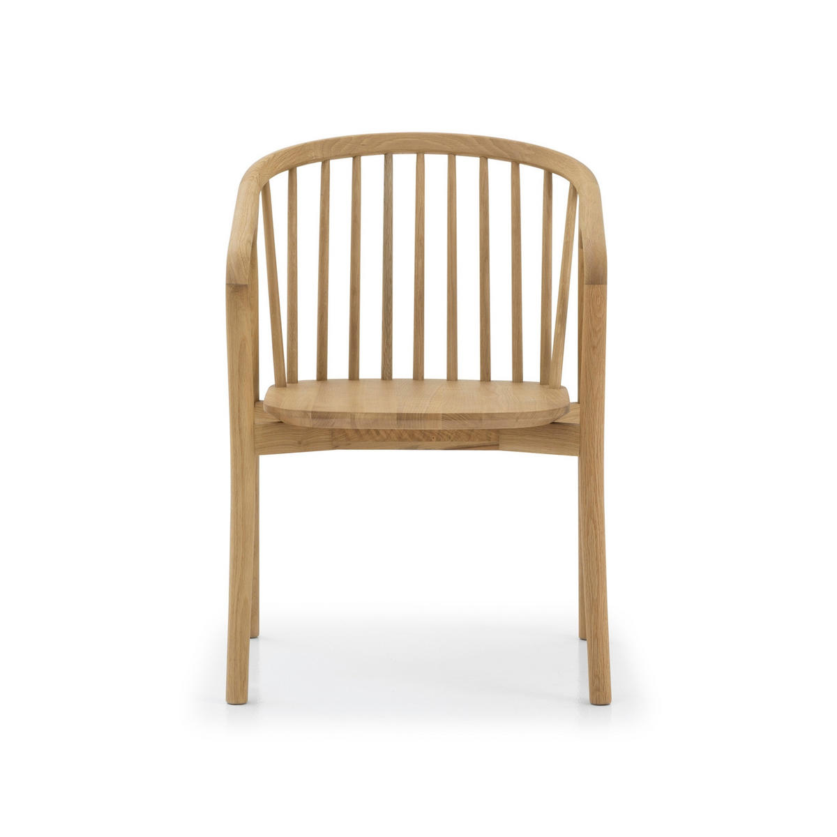 ESSZIMMERSTUHL Saga, Natur Eiche - Beige, Holz (54/80/55cm) - WOODEK