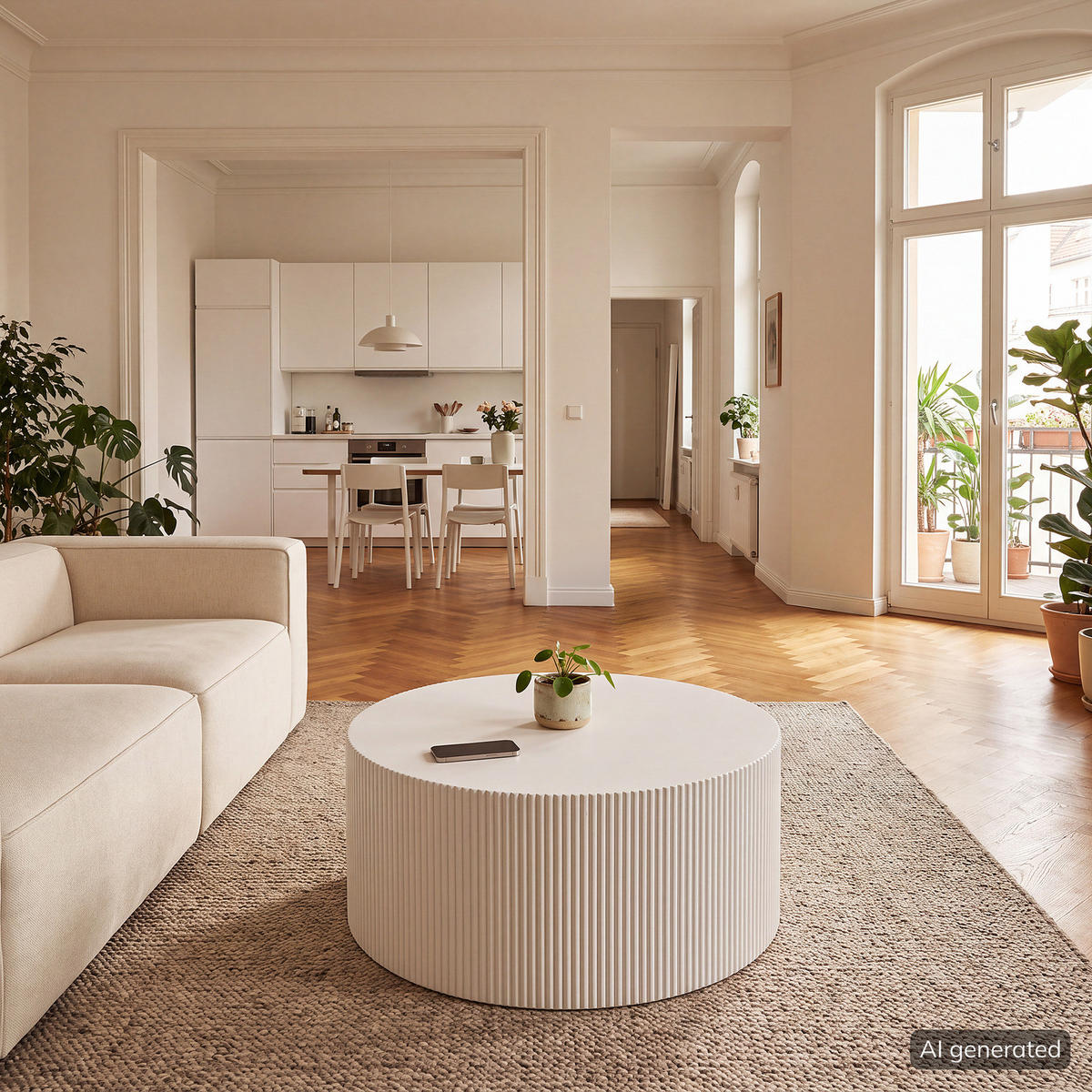 COUCHTISCH - Weiß - Weiß, Holzwerkstoff (80/80/35cm) - home24
