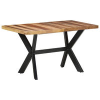 ESSTISCH 140/70/75 Cm Massivholz Honigfarben - Braun, Holz (140/70/75cm) - vidaXL