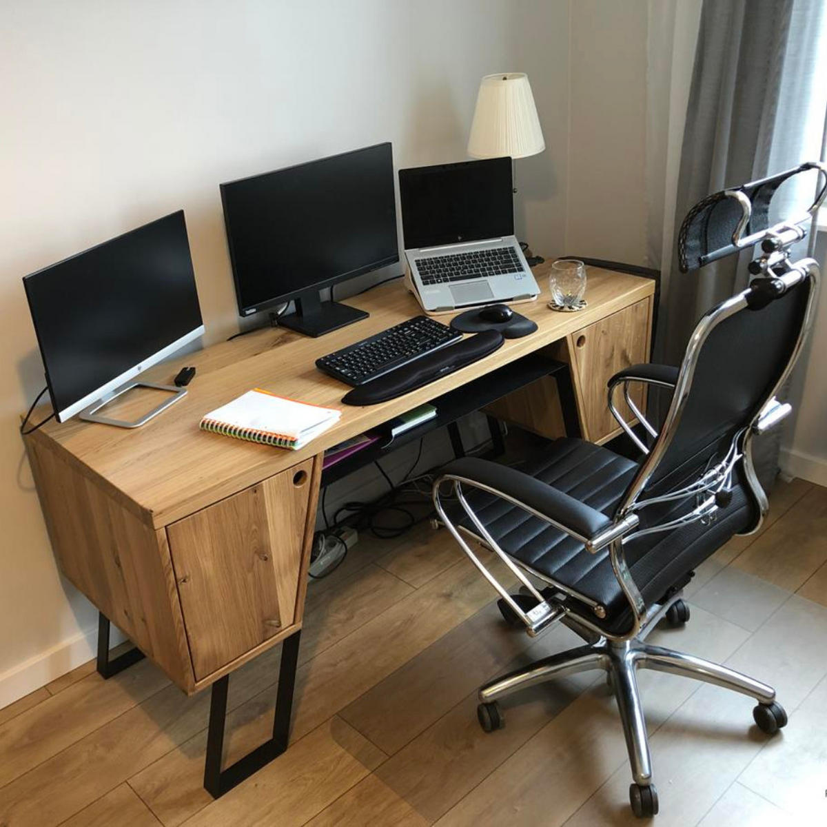 SCHREIBTISCH aus Holz füs Büro BORA I - Eichefarben, Holz (60/160/78cm) - Rawood Furniture