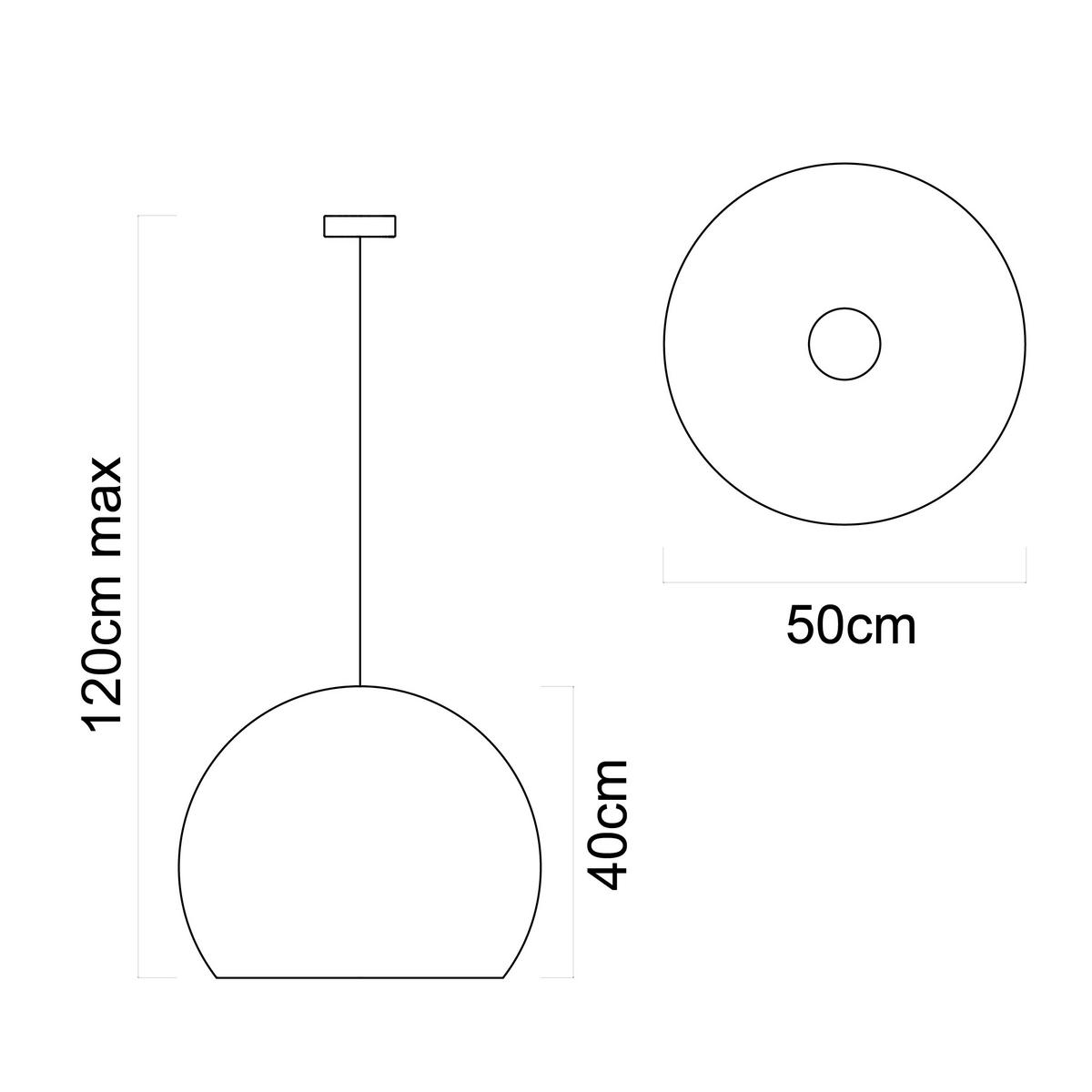 HÄNGELEUCHTE Focus - Weiß, Metall (50/50/45cm) - Lumicom