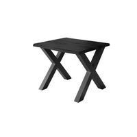 ESSTISCH JULIUS X - Dunkelgrau/Schwarz, Holz (80/80/77cm) - SAM