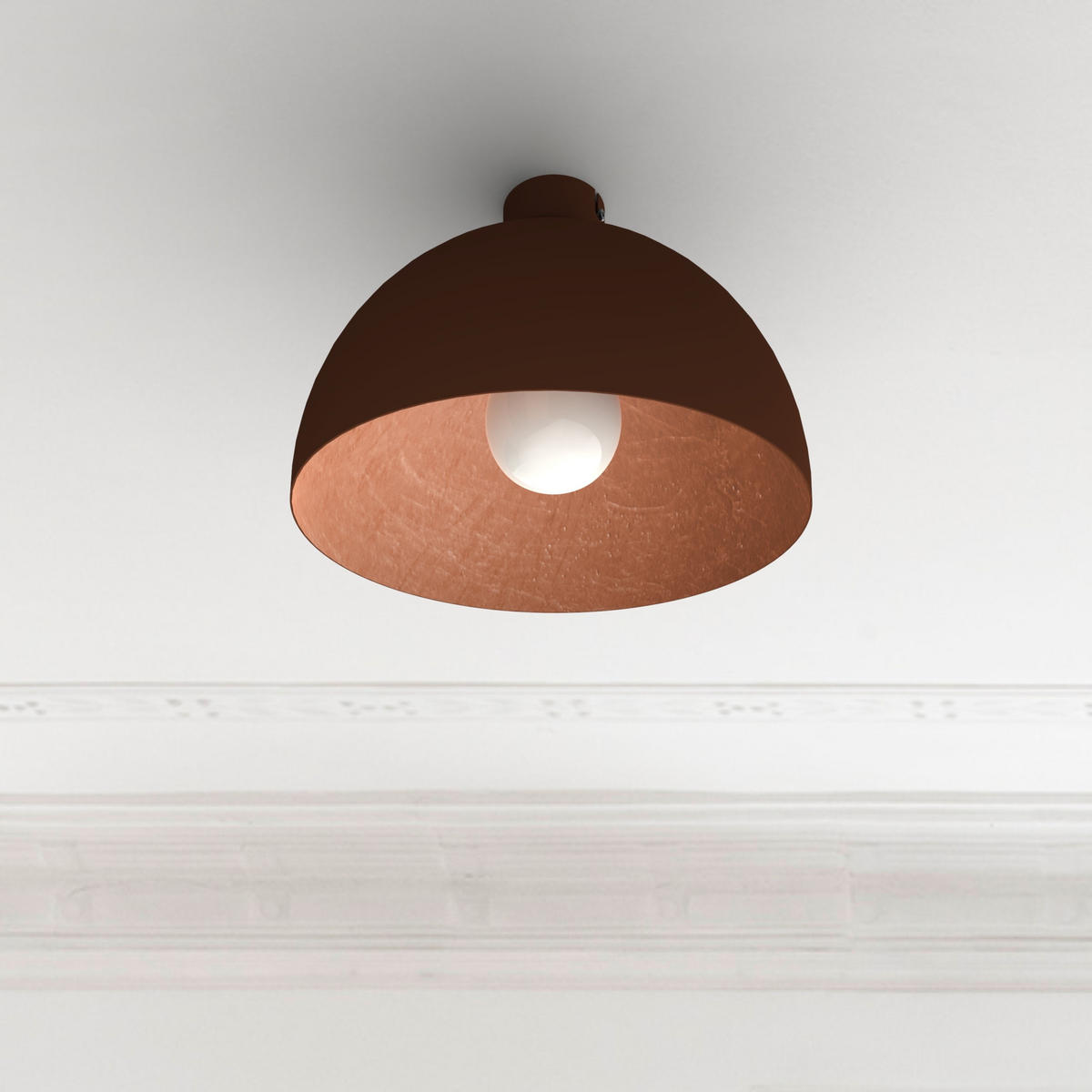 DECKENLEUCHTE - Braun, Metall (40/40/20cm) - Lumicom